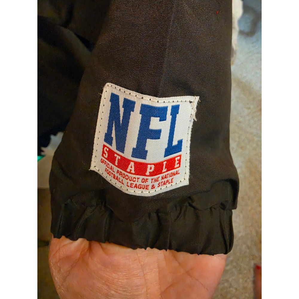 NFL x Staple Miami Dolphins Coaches Jacket Black Mens Large Go Fins Pigeon New - Picture 4 of 5